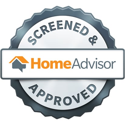 Screened Approved Logo Badge with "Screened & Approved" and "HomeAdvisor" logo in the center.